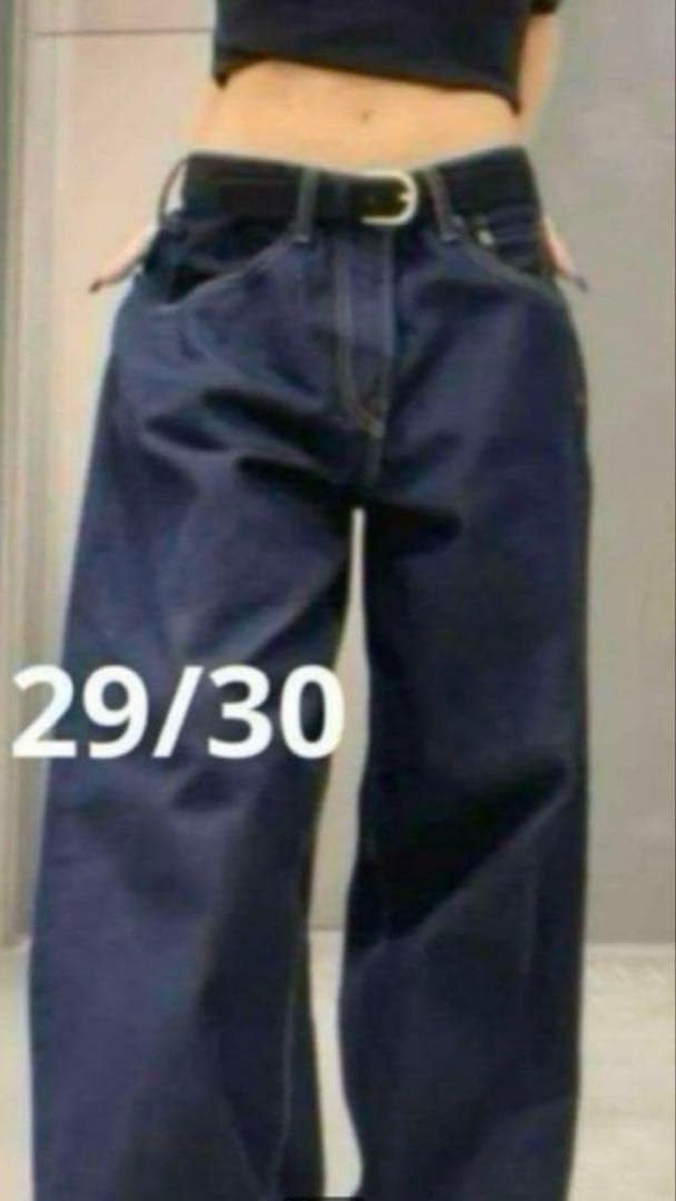 GAP 29 30 スーパーバギーデニム ダークリンスM Gap