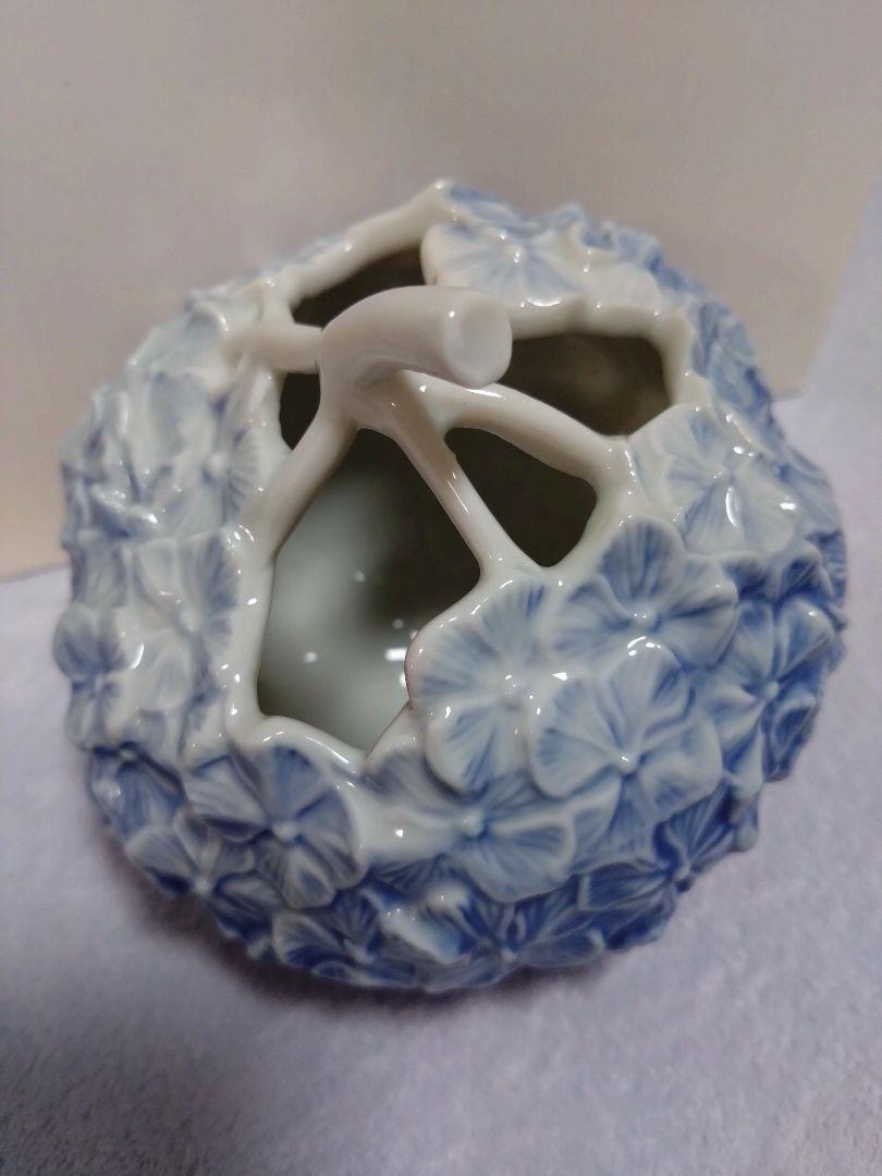 ロイヤルコペンハーゲン　フラワーベース　花瓶　紫陽花