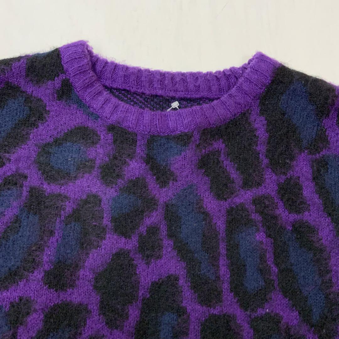 A/W TOWNCRAFT タウンクラフト ジャガード ニット レオパード柄 L