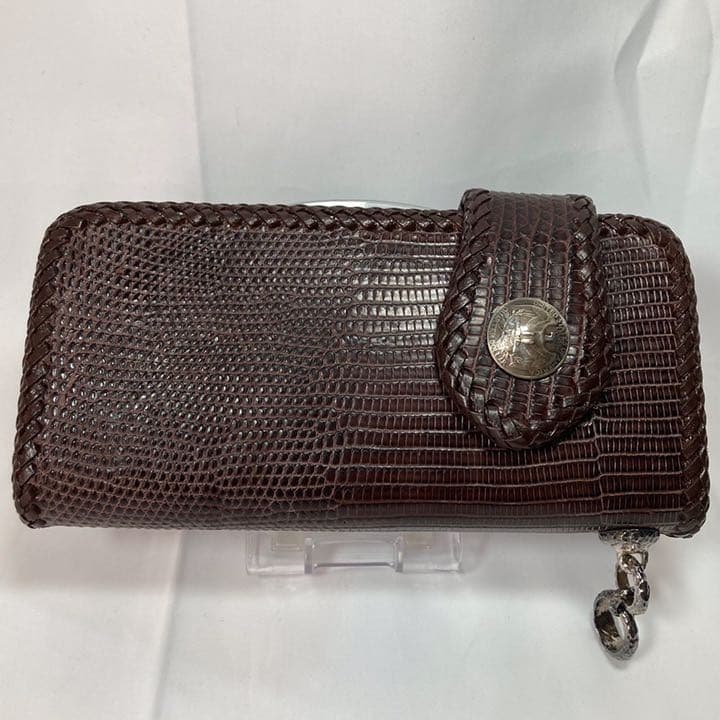 アリアフレール 長財布 リザード トカゲ 本革 バイカーズウォレット 極