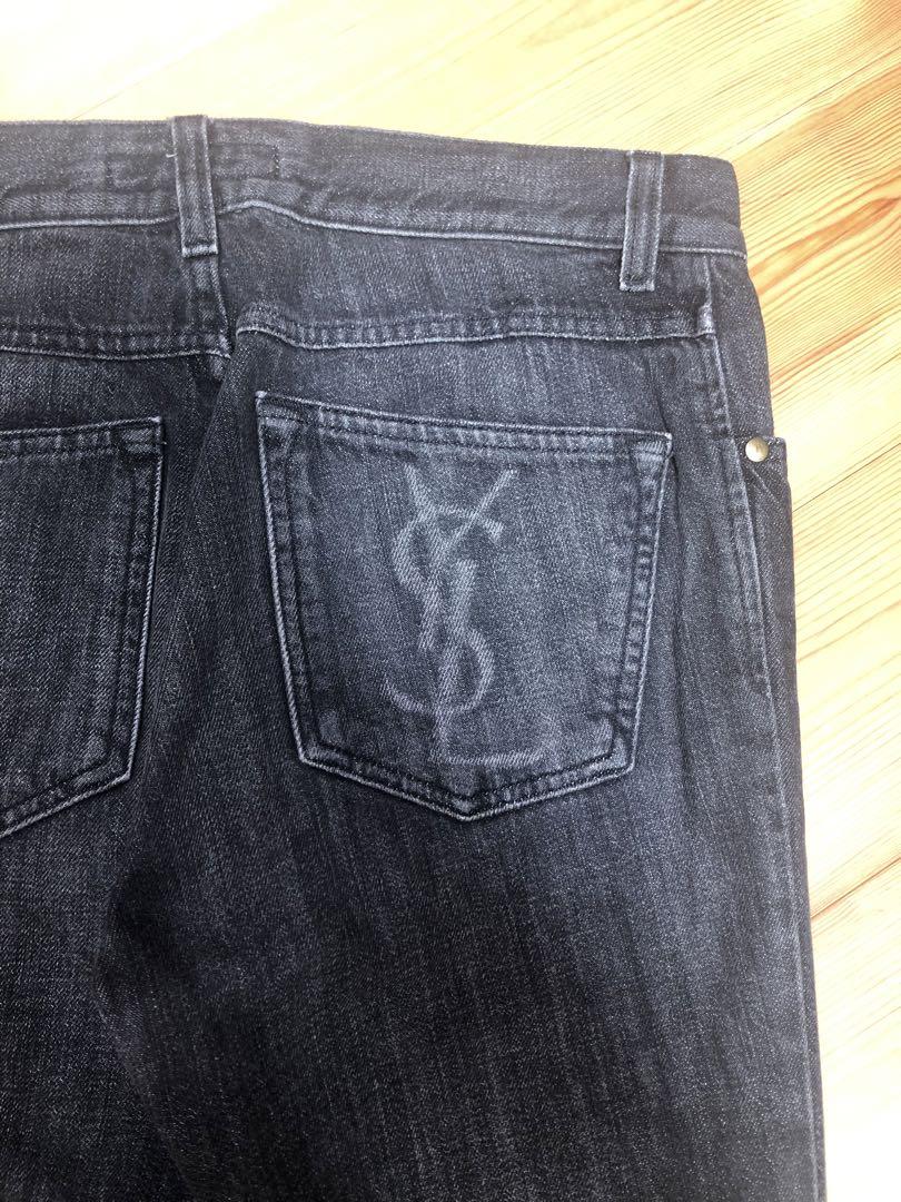 パンツ YVES SAINT LAURENT BLACK FLARE DENIM