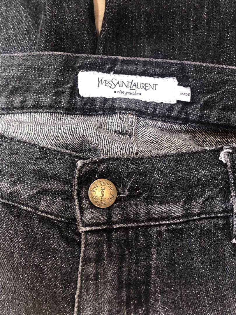パンツ YVES SAINT LAURENT BLACK FLARE DENIM