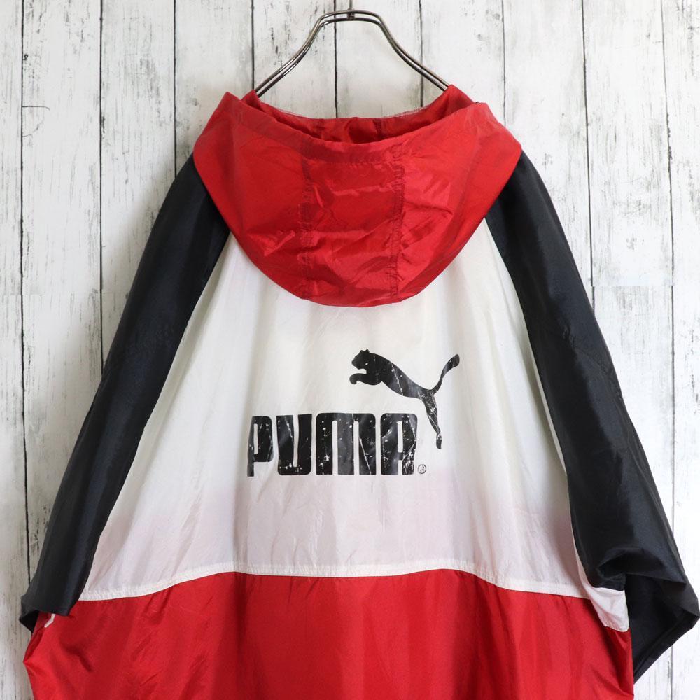 90’ｓ　PUMA　プーマ　ヒットユニオン製　背中デカロゴ　アノラック　ポンチョ