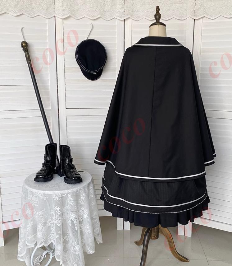 オリジナル lolita 軍服 軍ロ ロリータ ワンピースセット　L360＃