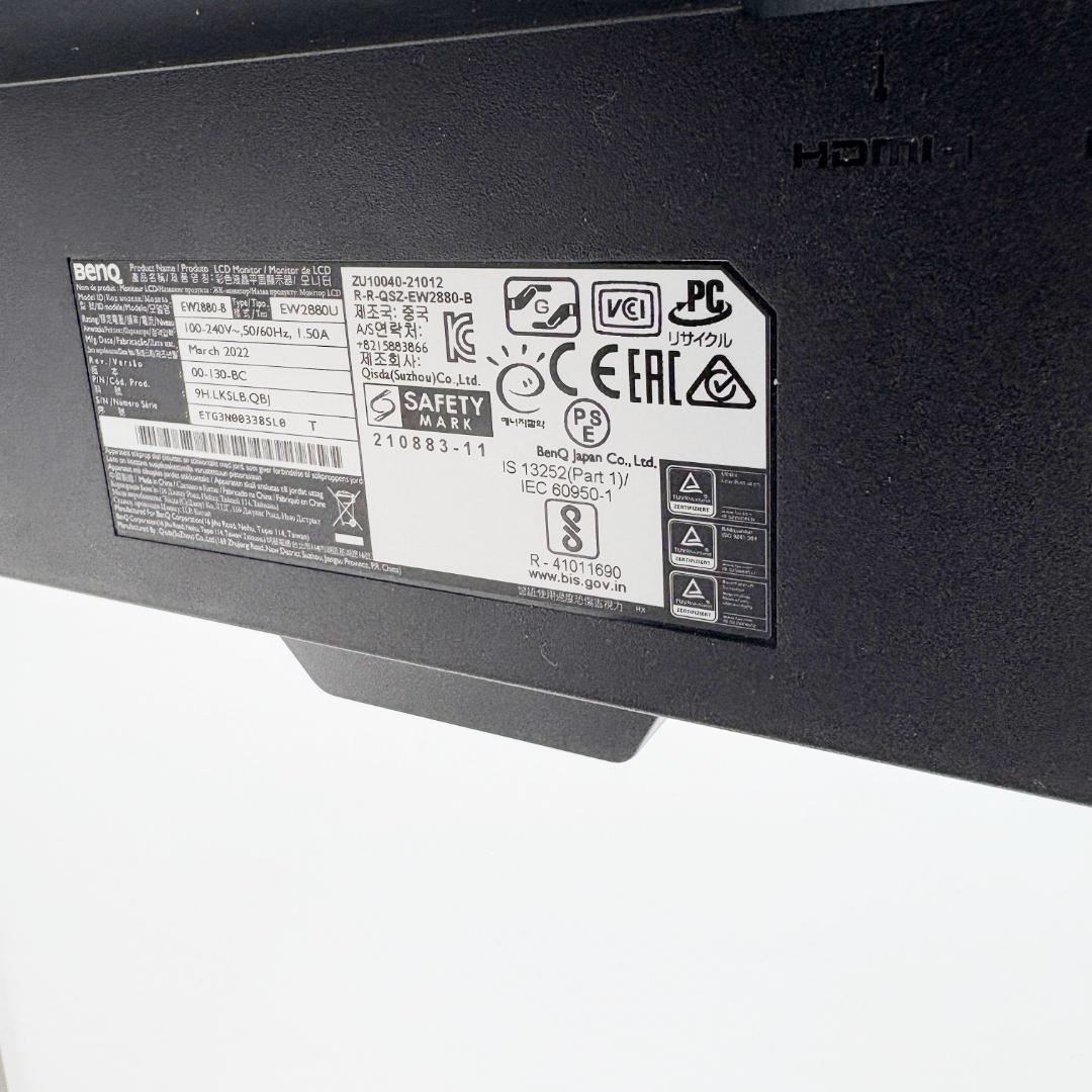 【美品】BenQ EW2880U 28インチ 4K モニター