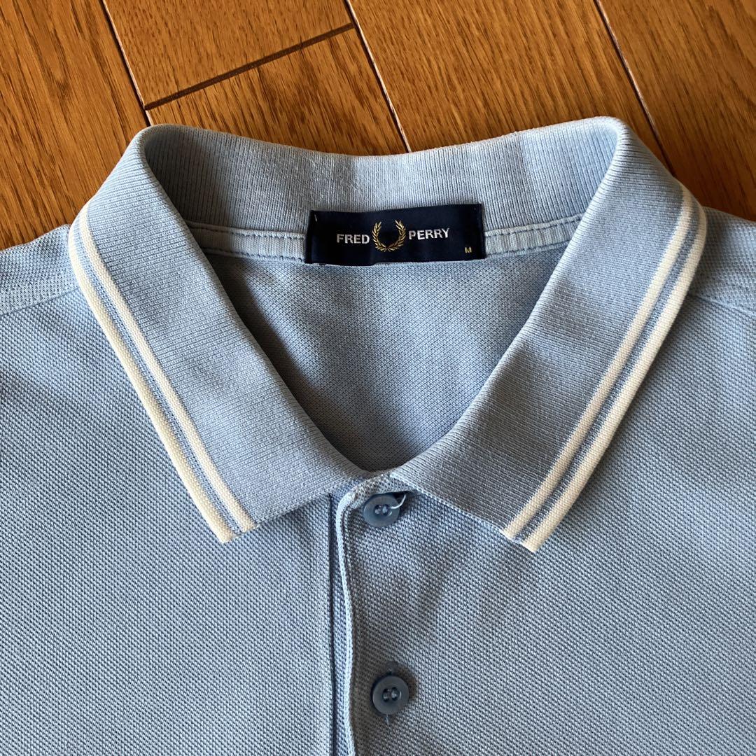 FRED PERRY M3600 ライトブルー ポロシャツ M