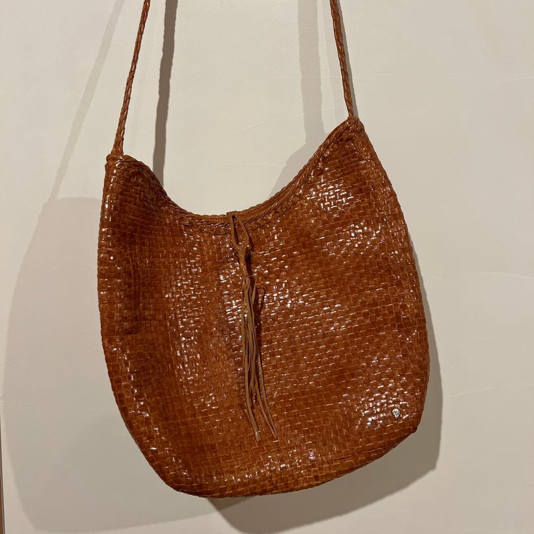 ヘレンカミンスキー オレンジ 編み込み ショルダーバッグ ヘレンカミンスキー オレンジ 編み込み ショルダーバッグ