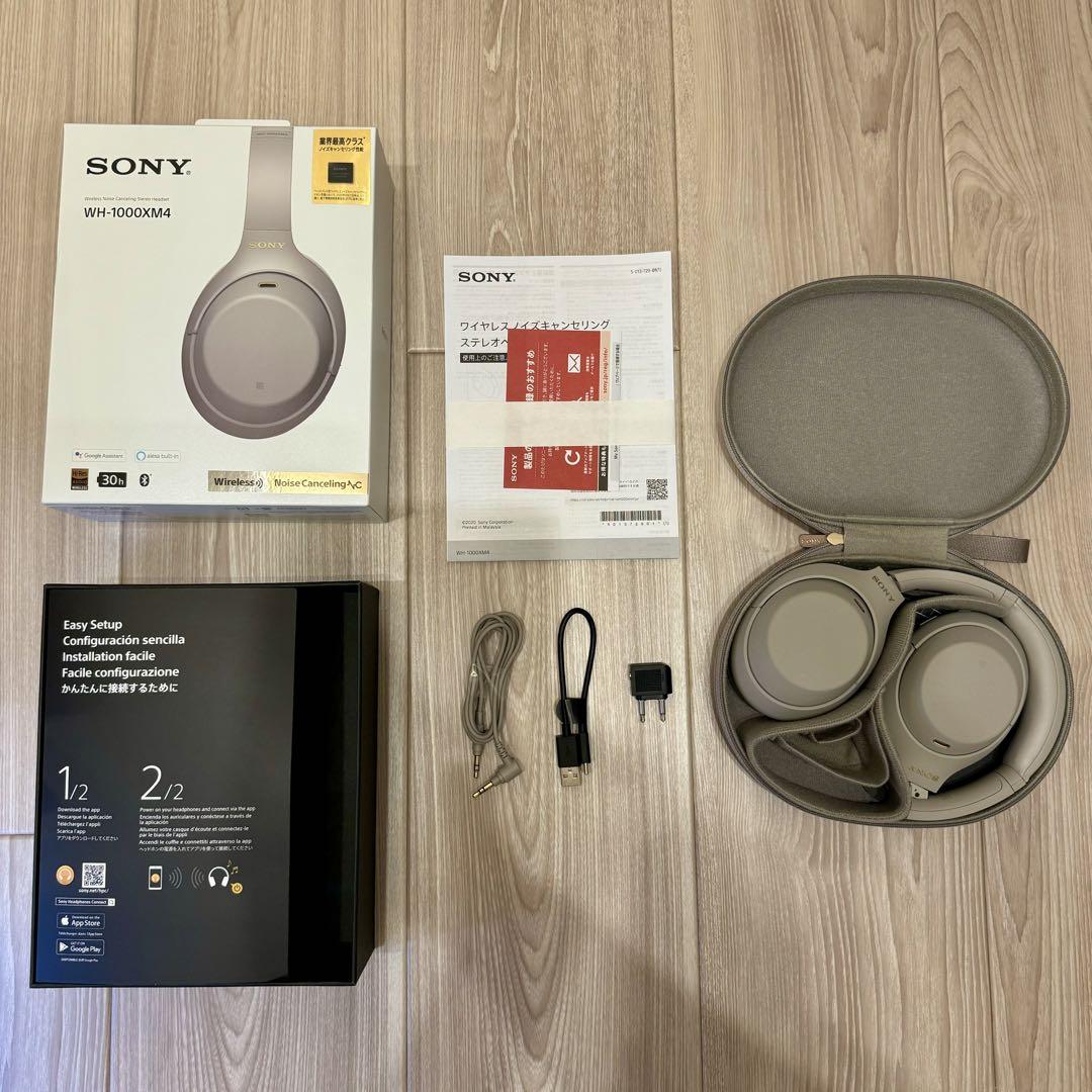 美品✨️SONY WH-1000XM4 ストア Sプラチナシルバー