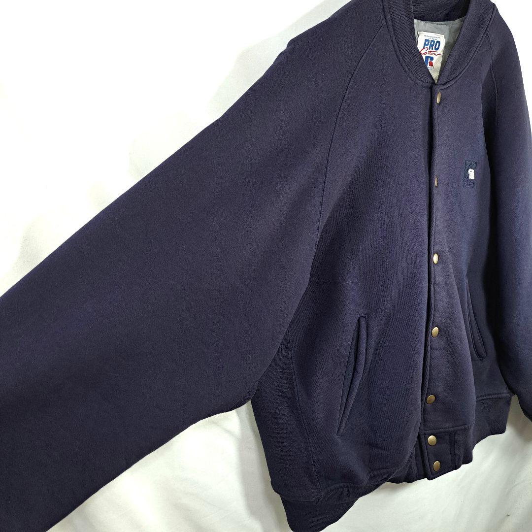 美品 稀少】RUSSELL PRO 両面ロゴ フルスナップボタン 裏地ナイロン