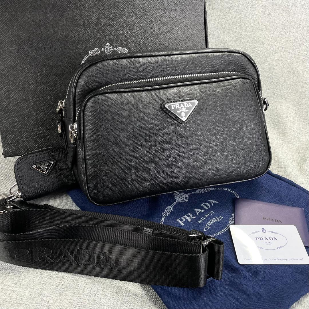 美品✨PRADA 超人気★ブラック ナイロン ショルダーバッグ