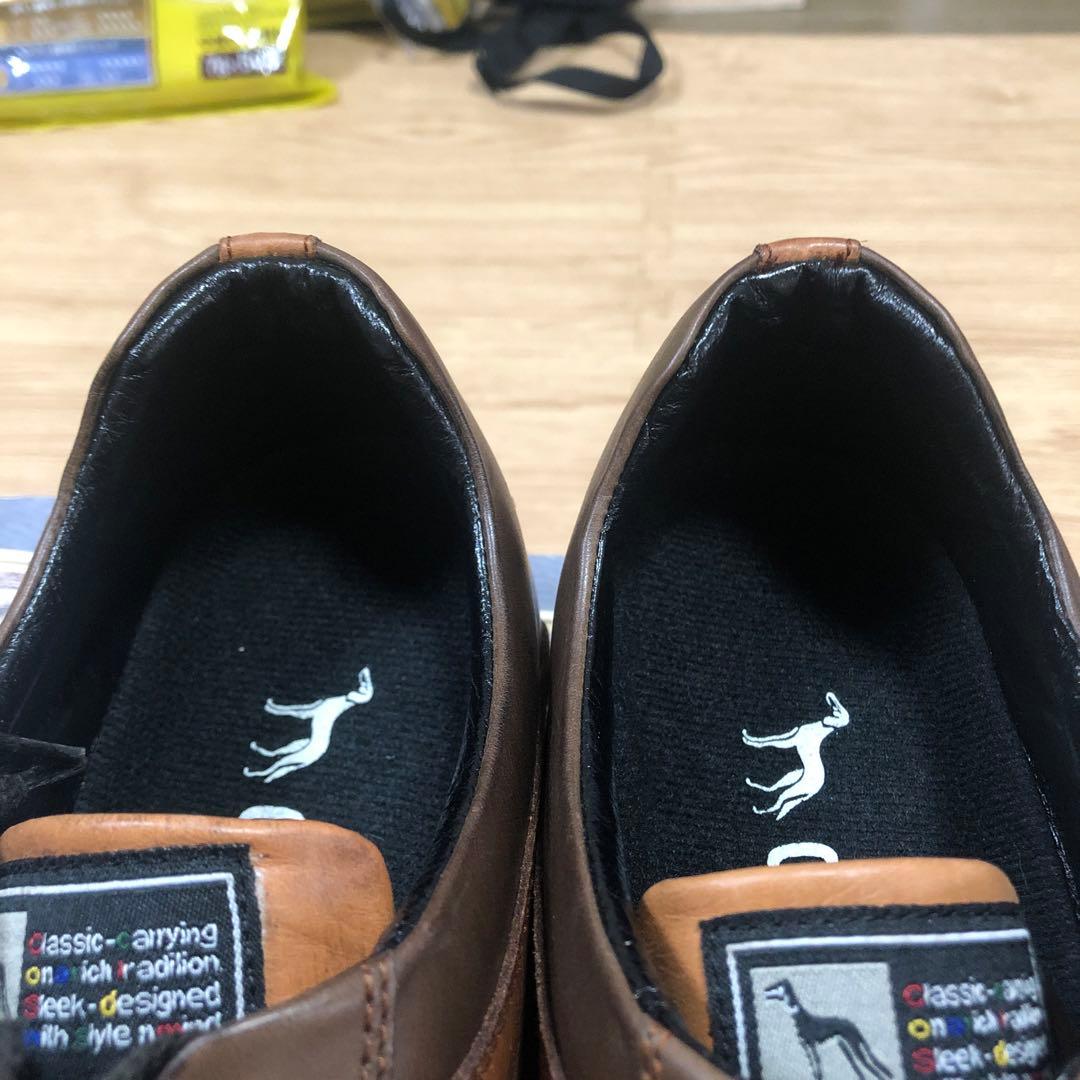 本日限定値下秋旅未使用】adabat ブラウン レザー スニーカー25.5cm