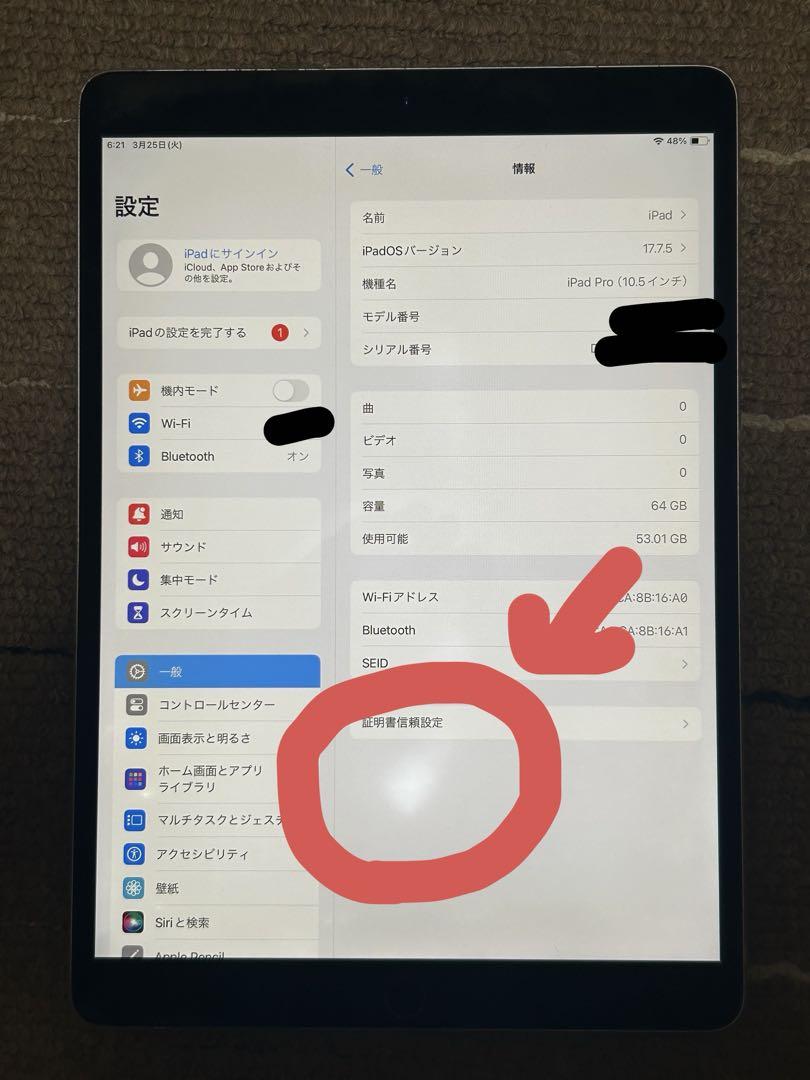 iPad Pro 10.5インチ 64GB