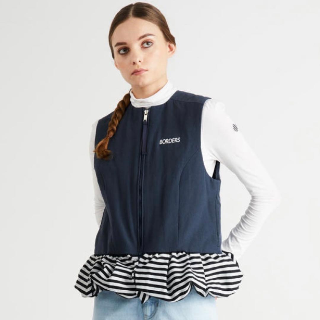 ボーダーズアットバルコニー 36 ネイビー ベスト 定価55000円S BORDERS at BALCONY
