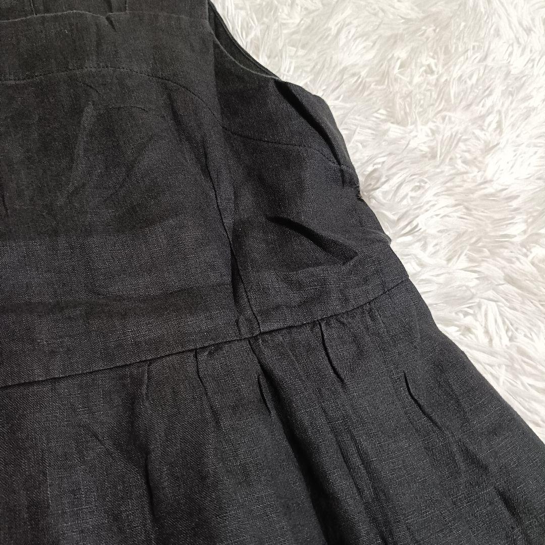 fig London BOY LINEN OP リネン ブラック フリーサイズ - メルカリ