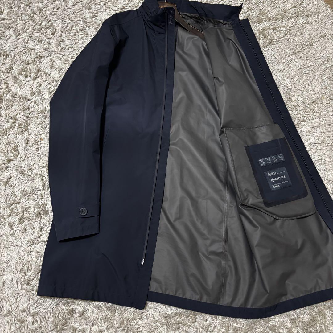 HERNO Laminar インサイドフードスタンドカラーミリタリーコート