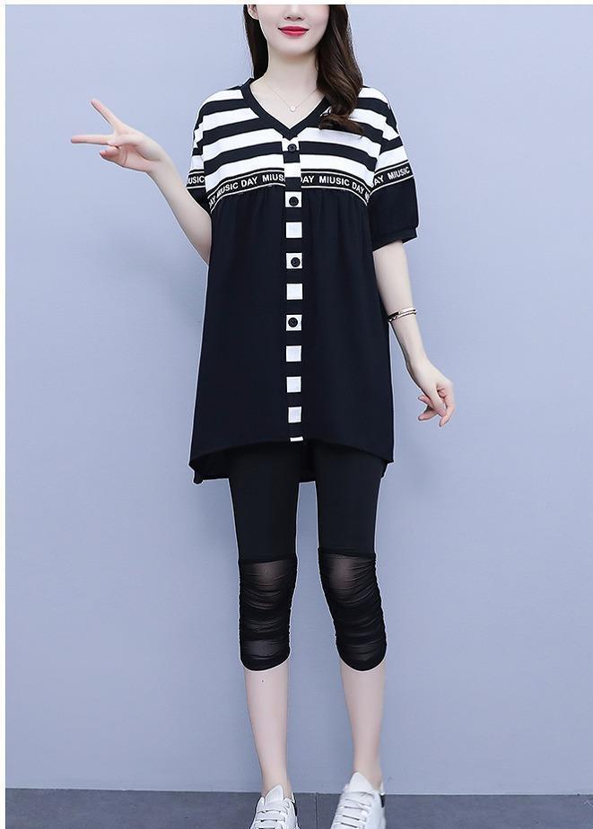 大きいサイズ レディース 春 夏 セットアップ　トップス　パンツ　新品 半袖　秋