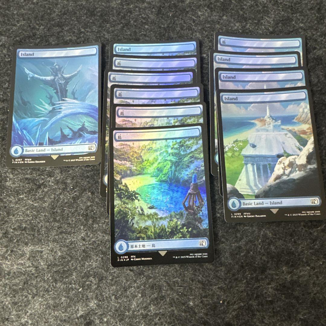 まとめ売り MTG ファイナルファンタジー 基本土地島foil 11枚