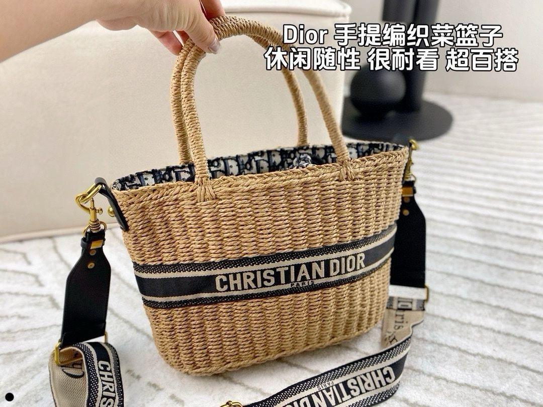 DIORかごバッグおしゃれなハンドバッグショルダーバッグ