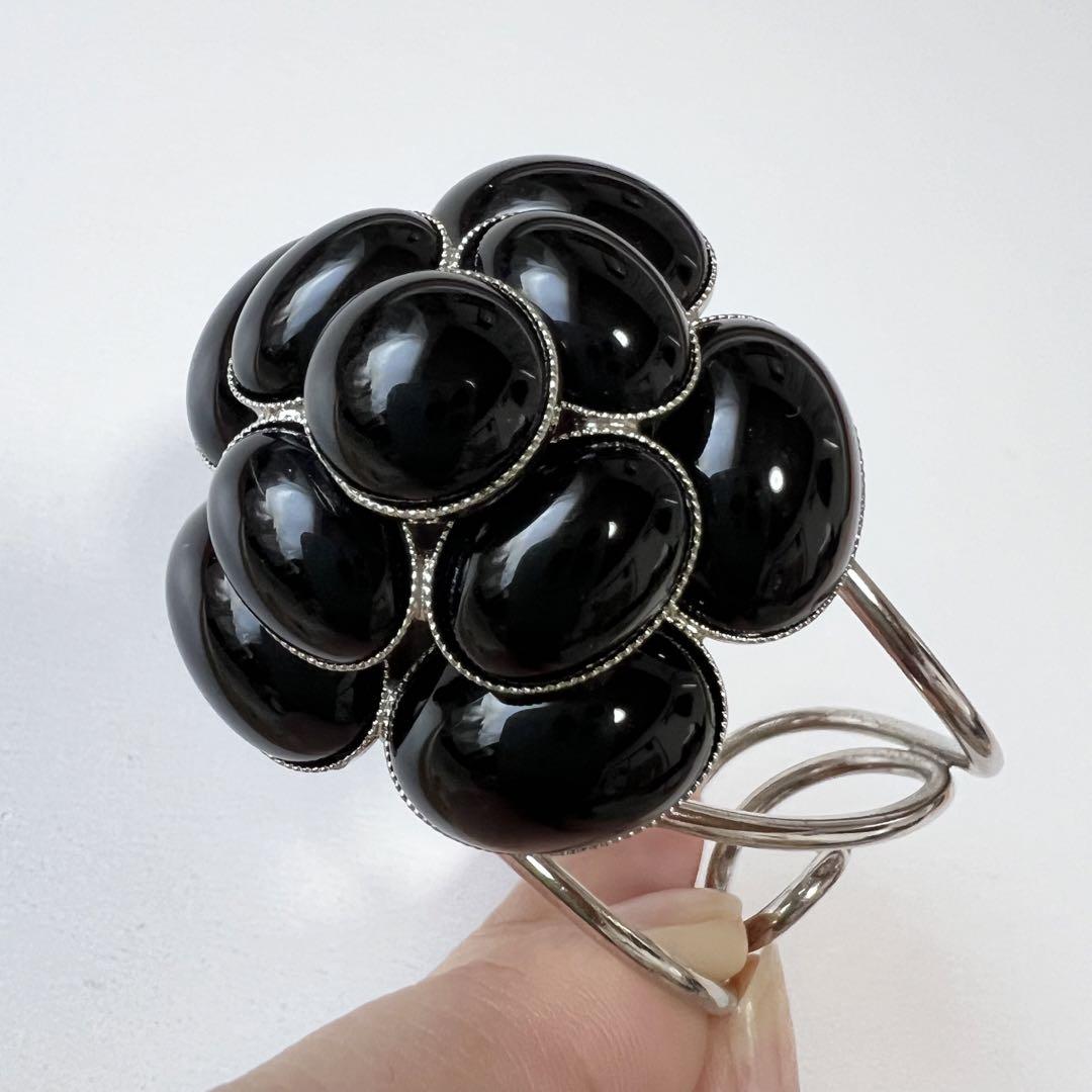 美品 フィリップフェランディス カメリア バングル ブラック