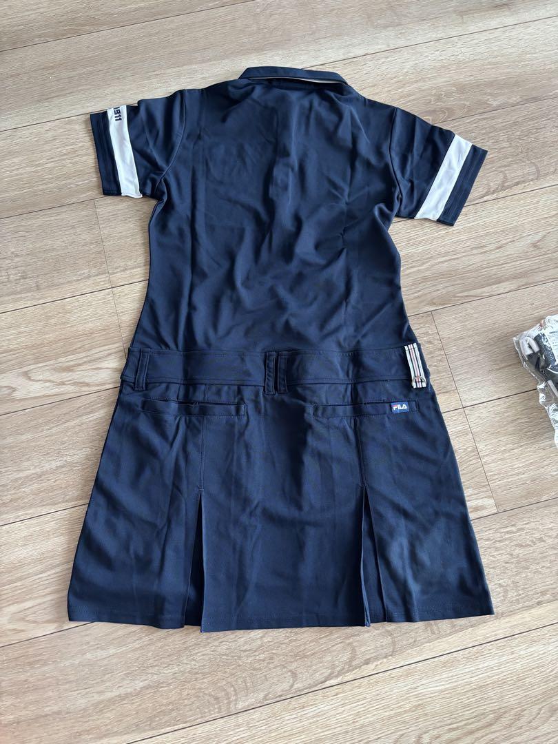 FILA ゴルフ ワンピース ネイビーとソックスセット 楽天市場】レディース ワンピース ゴルフウェア プリント柄 FILA