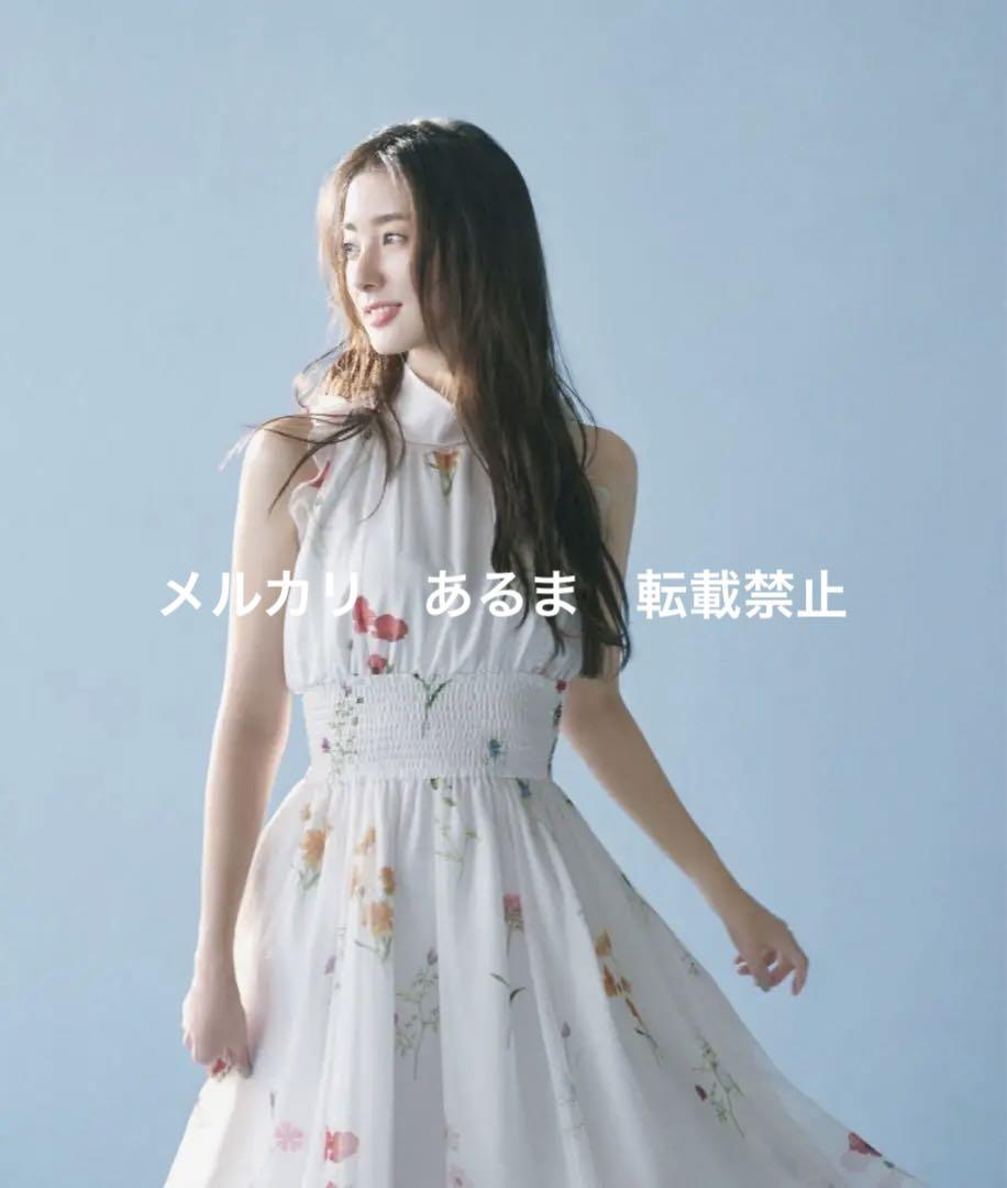 スナイデル snidel バックリボンシフォンワンピース 花柄ワンピース 新品