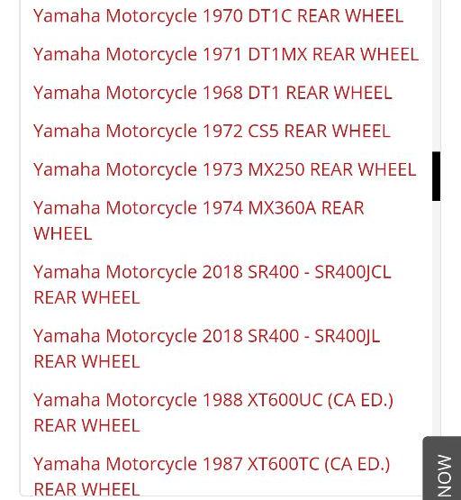 SR400、500、DT1等、純正廃番ドラムブレーキシュー