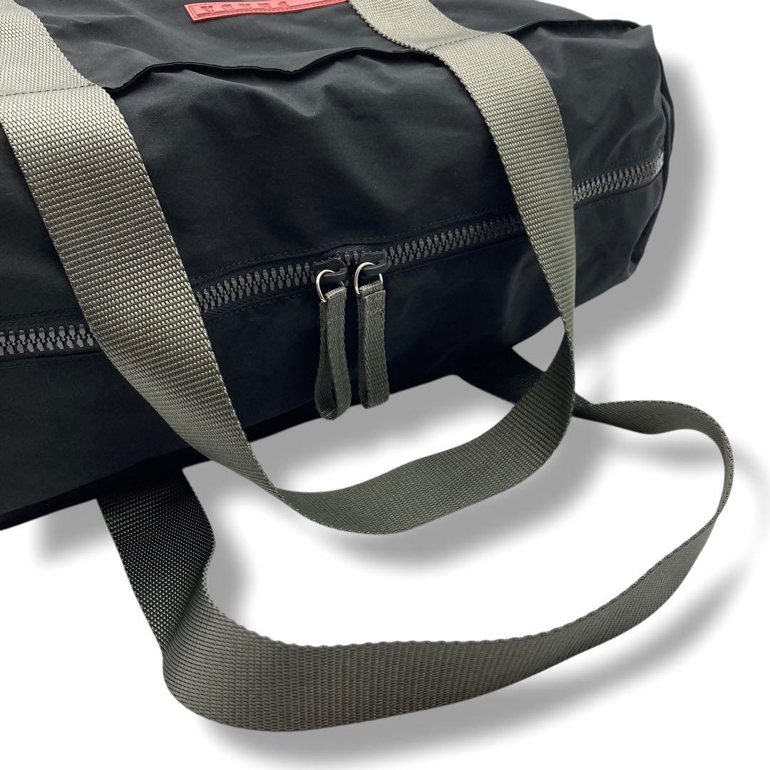プラダスポーツ PRADA トートバッグ　ブラック　ナイロン　レッドライン