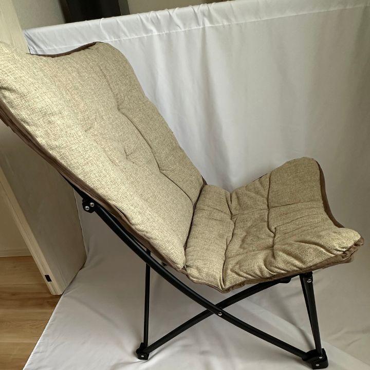ニトリ バタフライチェア ハイバック 美品 収納袋付き アウトドア 折りたたみ