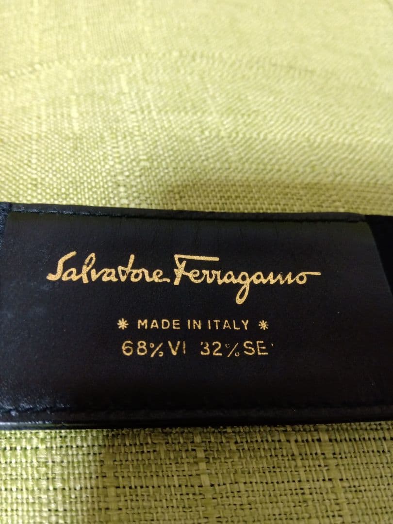 フェラガモ【レア素材】ベルト リボン サテン黒 フェラガモ【レア素材】ベルト リボン サテン黒