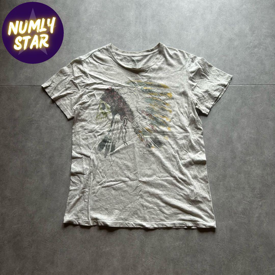 archive denim&supply scull t-shirt white