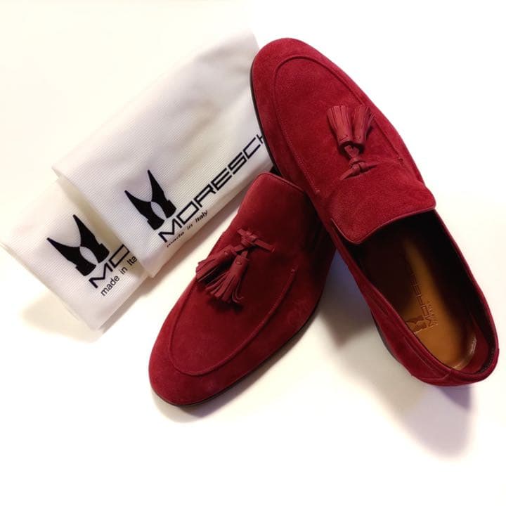 MORESCHI モレスキー タッセル ローファー スエード 25.5 | www
