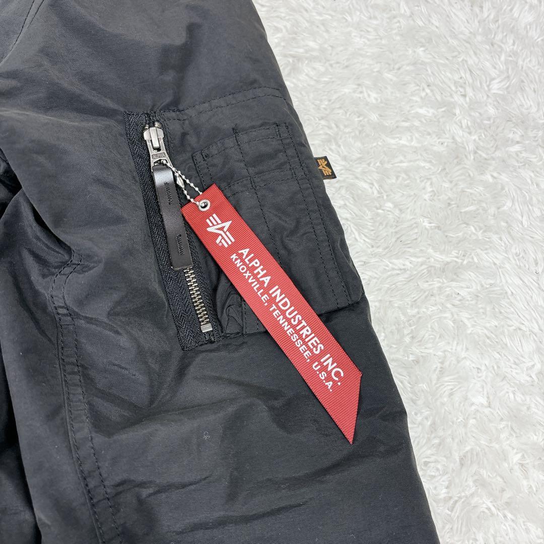 希少✨アルファインダストリーズ　N-3B ダウンジャケット　黒　ファー　XL