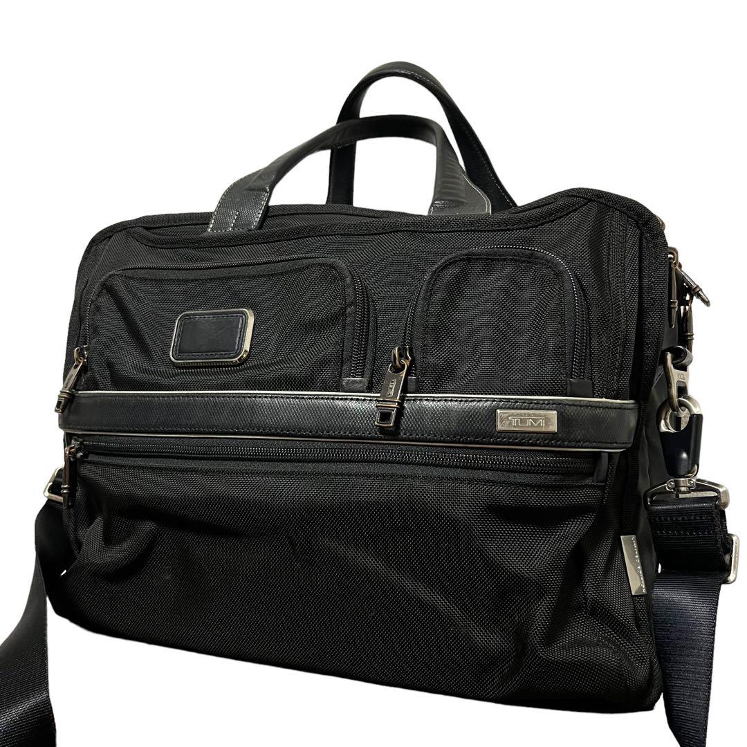 美品 TUMI ナイロン レザー 2way ビジネスバッグ ブラック 黒