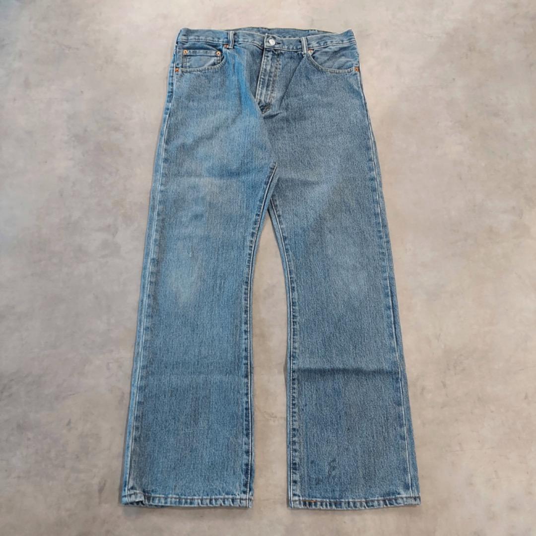 リーバイス517 Levis W36 ブルーデニム 青 フレア 古着 15007