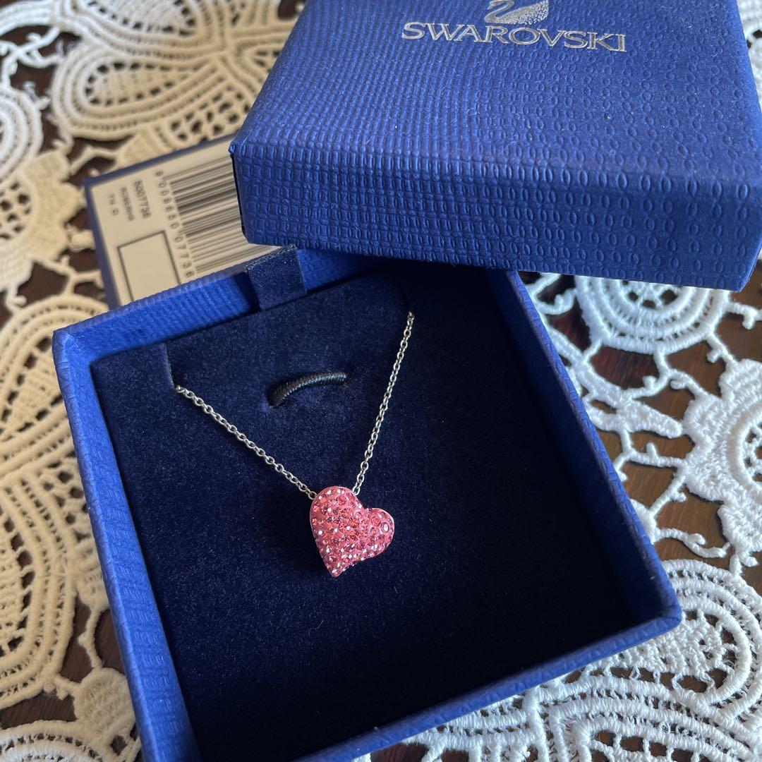 SWAROVSKI▪︎ハートネックレス▪︎ピンクrose