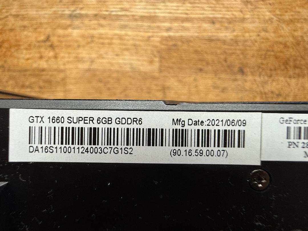 GTX 1660 SUPER 6GB GDDR6 本体　バルク