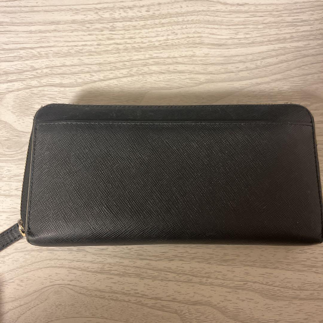 アニエスベー 長財布 ラウンドジップ ファスナー レザー