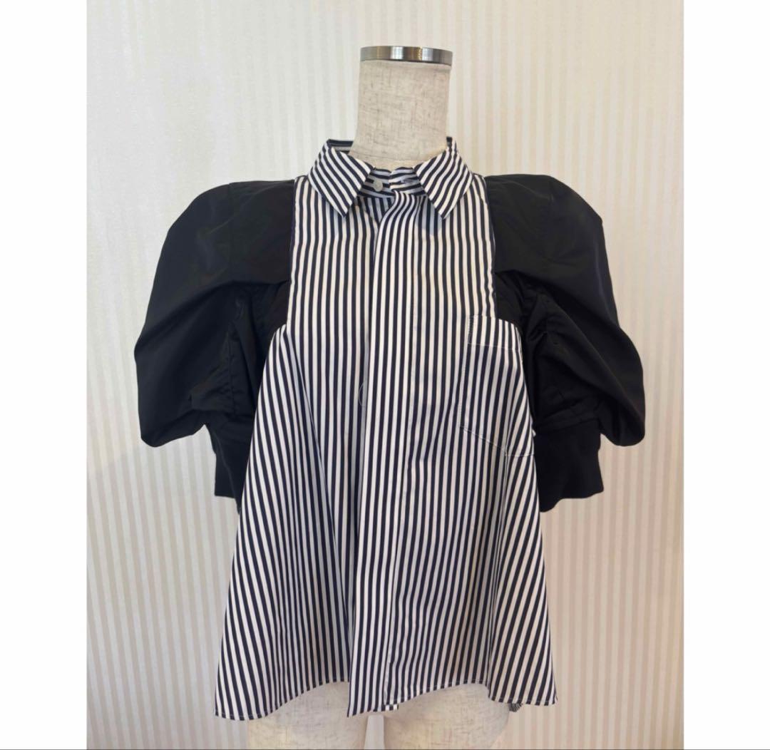 新品 未使用 ★sacai サカイ★ボーダーブラウスシャツ　ジャケット