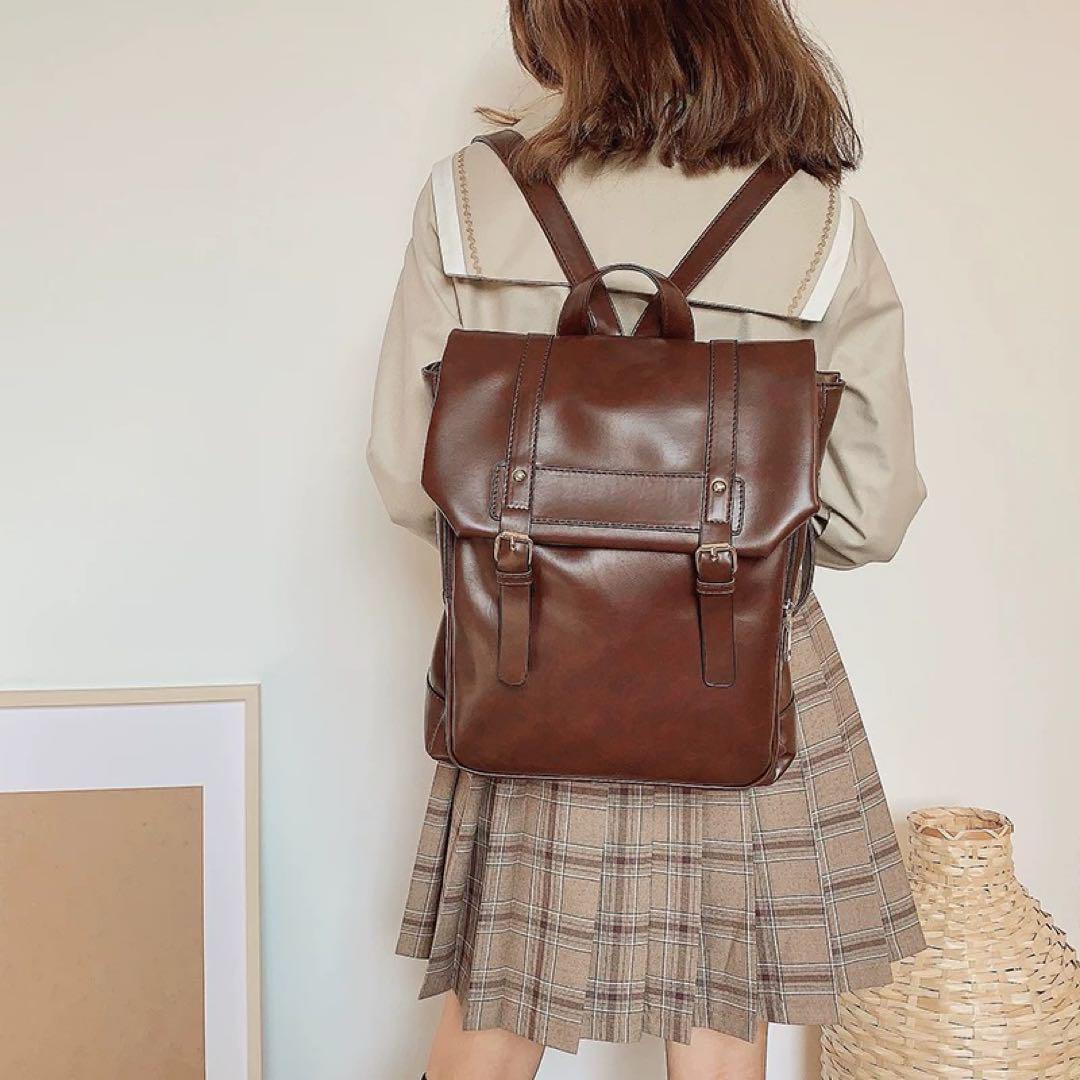 可愛いシンプルバックパック★お出かけ用スクールバッグ年中使用OK
