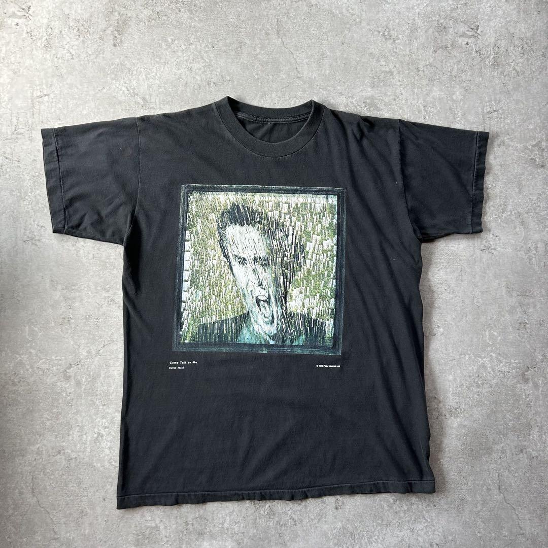 Peter Gabriel Tシャツ ヴィンテージ サイズL ピーターガブリエル ビンテージ90's○Peter Gabriel WOMADツアーTシャツ黒○240723k2-