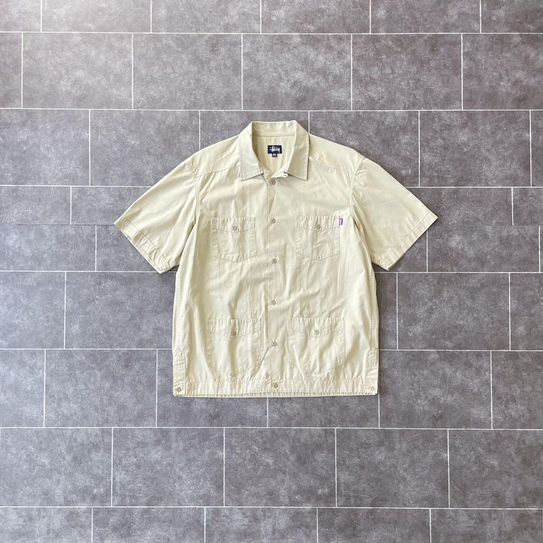 90's USA製 Stussy ステューシー S/S サファリシャツ XL