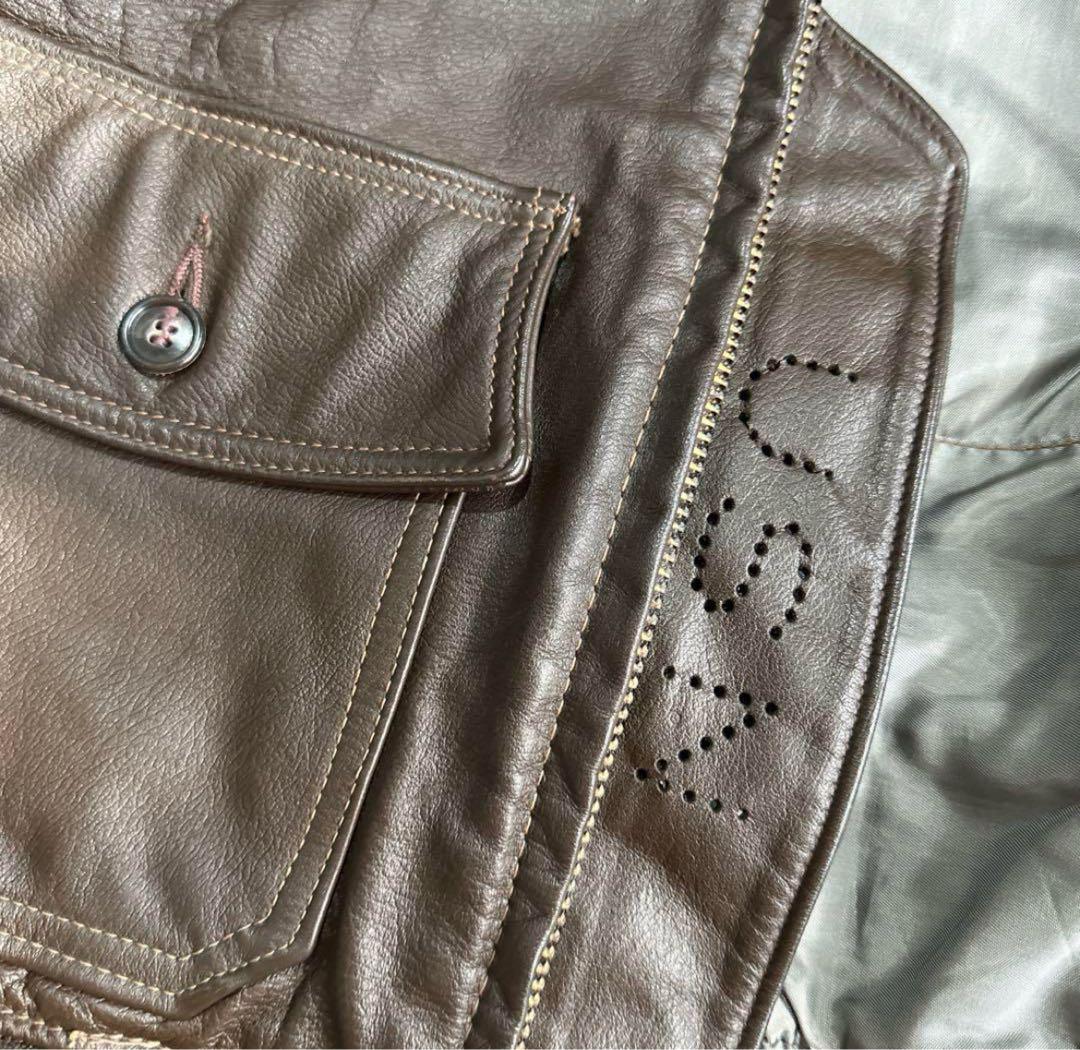ジャケット・アウター 70s SCHOTT G-1 \"USN punching\" flight jkt