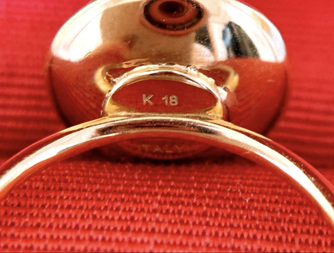 Italy jewelry ❣️約3g❗️k18YGイタリアンサークルリング