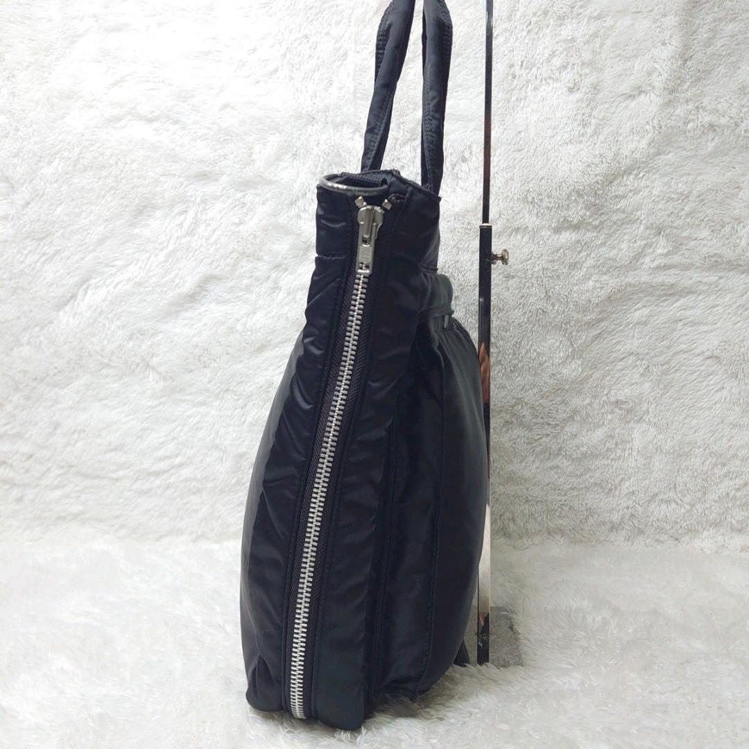 レア美品★PORTER タンカー 2WAYトート ヘルメットバッグ マチ拡張 PORTER タンカー ヘルメットバッグ トートバッグ 2way マチ拡張 黒