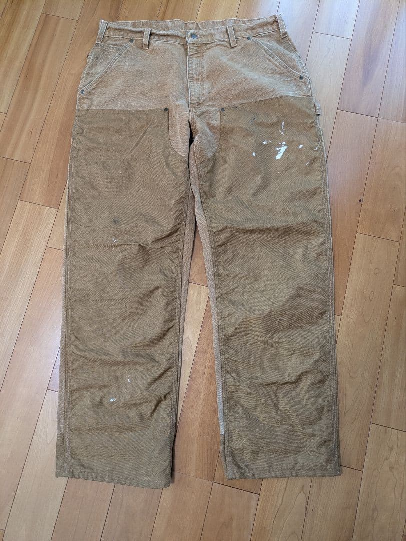 カーハート　ダブルニーパンツ　ダック　ペインター　w38 ハンティング