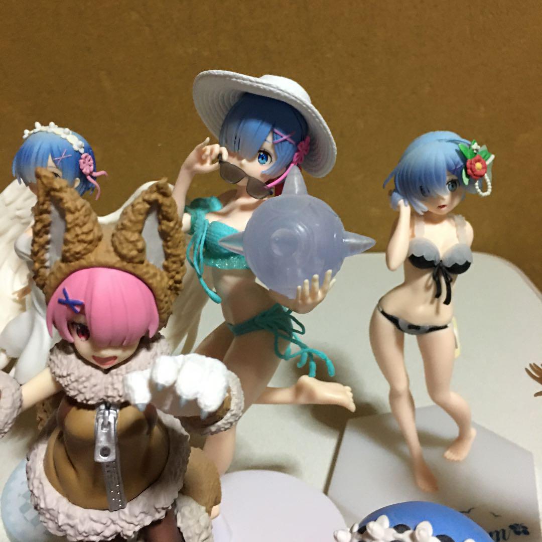 リゼロ レム ラム プライズ フィギュア まとめ売り セット販売 リゼロ】レム、ラム フィギュアまとめ プライズ、1番くじ