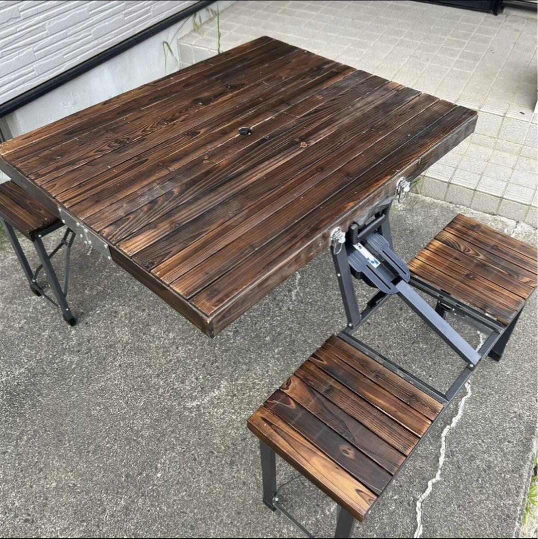 アウトドア テーブル 折りたたみテーブル 木製 チェア ピクニック キャンプ