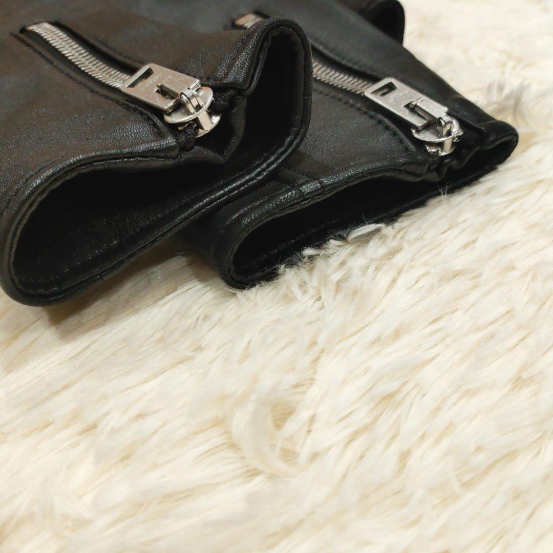 コーチ　coach　ダブル　ライダース　レザー　羊　ラム　ブラック