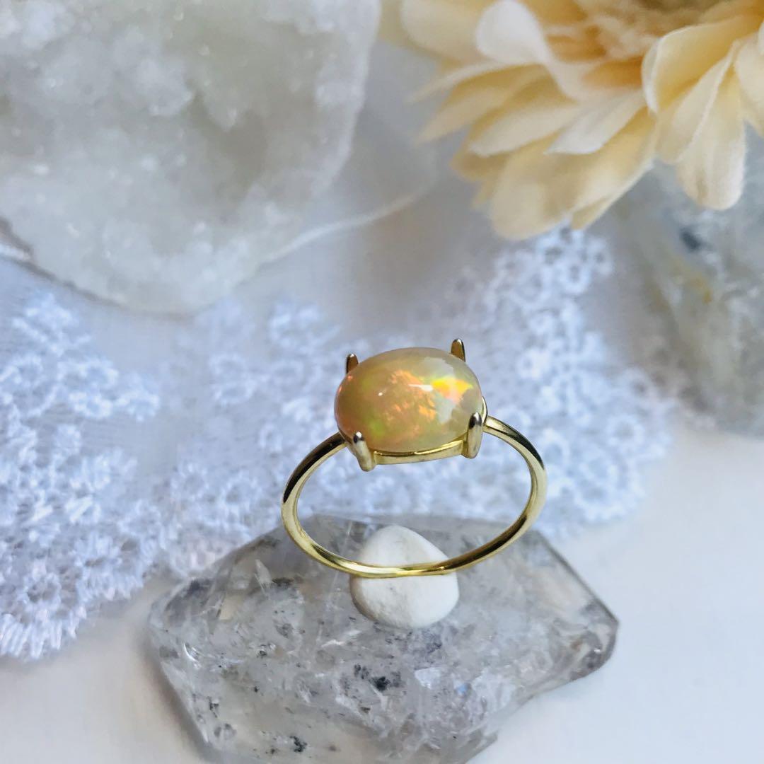 オパール リング ハンドメイド