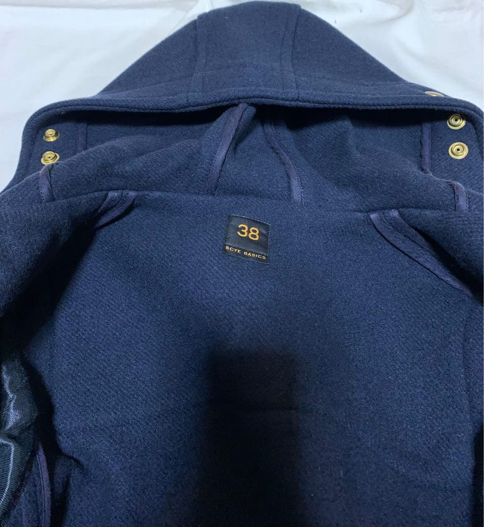 SCYE BASICS スーパー140’S ウールメルトンダッフルコート 38 SCYE BASICS スーパー140’S ウールメルトンダッフルコート 38